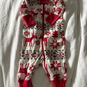 Hanna Andersson Red and White Baby Onesie